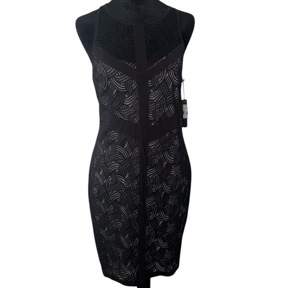 Tart Collections Dresses & Skirts - Black Tart Dress – Sleeveless, high neckline, fitted knee‑length-Size LG-NWT